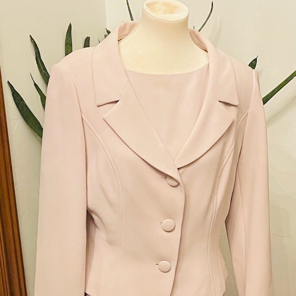 Talbots Nude Sleeveless Dress and Jacket